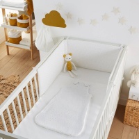 Бортик Для кроватки из хлопчатобумажной газовой ткани с принтом звезды 180 x 40 см белый LA REDOUTE INTERIEURS  фото, kupilegko.ru